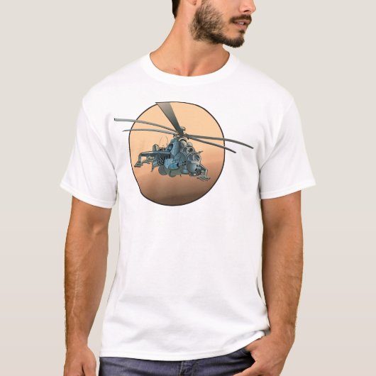 Cartoon-Hubschrauber T-Shirt (Vorderseite)