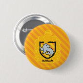 Cartoon Hufflepuff Wappen Button (Vorne & Hinten)
