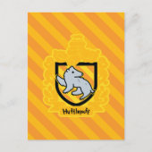 Cartoon Hufflepuff Wappen Postkarte (Vorderseite)