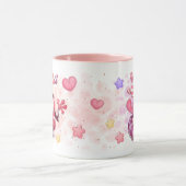 Cartoon-Hugs & Boo-Monster im Comic Tasse (Zentrum)