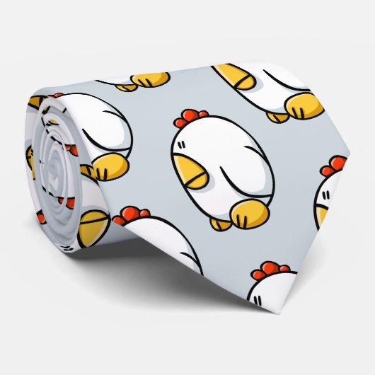 Cartoon-Huhn Krawatte (Gerollt)