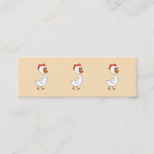 Cartoon-Huhn Mini Visitenkarte (Vorderseite)