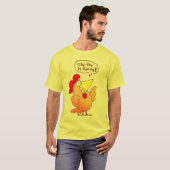 Cartoon-Huhn-T-Shirt | Huhn wenig T-Shirt (Vorne ganz)