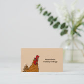 Cartoon Hühner Visitenkarten Eier Landhaus Visitenkarte (Stehend Vorderseite)