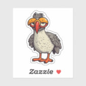 Cartoon-Hühnerbild Aufkleber (Blatt)