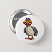Cartoon-Hühnerbild Button (Vorne & Hinten)
