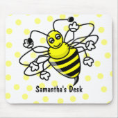 Cartoon-Hummel-Biene Mousepad (Vorne)