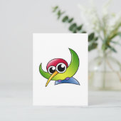 Cartoon Hummingbird Postkarte (Stehend Vorderseite)