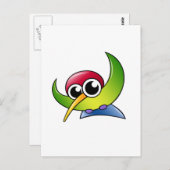 Cartoon Hummingbird Postkarte (Vorne/Hinten)