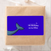 Cartoon Humpback Whale Schwanz Wein oder Wasserfla (Insitu)