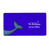 Cartoon Humpback Whale Schwanz Wein oder Wasserfla (Vorne)