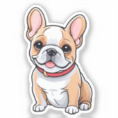 Cartoon-Hund Aufkleber (Vorderseite)