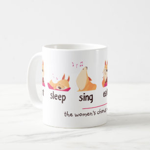 Cartoon-Hund Eat Sleep Sing Kaffeetasse