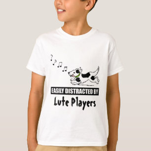 Cartoon Hund leicht von Lute Players abgelenkt T-Shirt