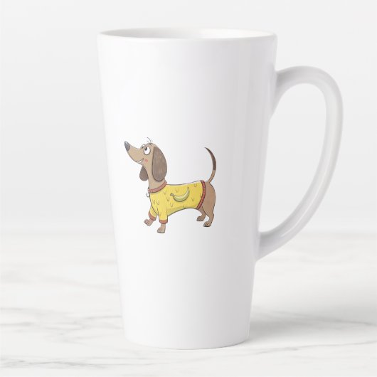 Cartoon-Hund Milchtasse (Rechts)