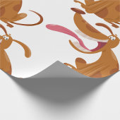 Cartoon Hund mit Big Smile und Zunge Out Geschenkpapier