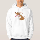 Cartoon Hund mit Big Smile und Zunge Out Hoodie (Vorderseite)