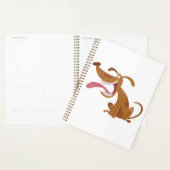 Cartoon Hund mit Big Smile und Zunge Out Planer (Anzeige)