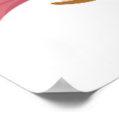 Cartoon Hund mit Big Smile und Zunge Out Poster (Ecke)