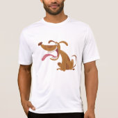 Cartoon Hund mit Big Smile und Zunge Out T-Shirt (Vorderseite)