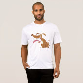Cartoon Hund mit Big Smile und Zunge Out T-Shirt (Vorne ganz)