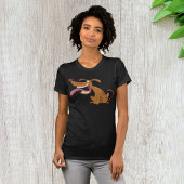 Cartoon Hund mit Big Smile und Zunge Out T-Shirt
