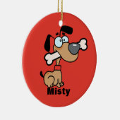 Cartoon-Hund mit einem Knochen in seiner Keramik Ornament (Rechts)