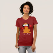 Cartoon-Hund mit Herzen T-Shirt (Vorne ganz)