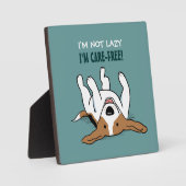 Cartoon-Hund mit niedlichem Beagle mit benutzerdef Fotoplatte (Vorderseite)