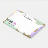 Cartoon-Hund personalisiert Post-it Klebezettel (angewinkelt)