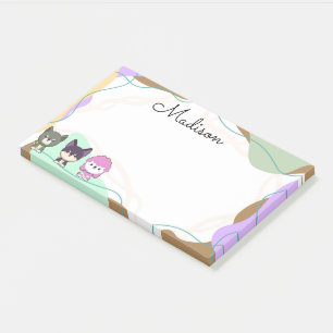 Cartoon-Hund personalisiert Post-it Klebezettel