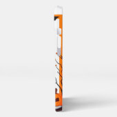 Cartoon Hund sitzt stolz iPhone Hülle (Linke Seite)