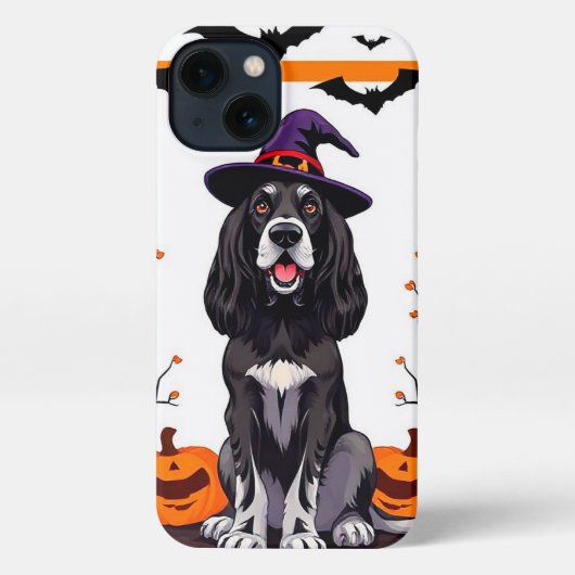 Cartoon Hund sitzt stolz iPhone Hülle (Rückseite)