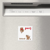 Cartoon-Hund, Wäsche- und Entladegeschirrspüler Magnet (In Situ (Geschirrspüler))