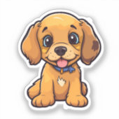 Cartoon-Hunde-Abbildung Aufkleber (Vorderseite)