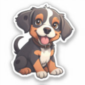 Cartoon-Hunde-Abbildung Aufkleber (Vorderseite)
