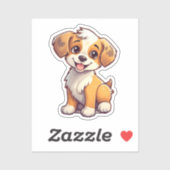 Cartoon-Hunde-Abbildung Aufkleber (Blatt)