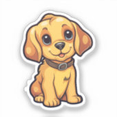 Cartoon-Hunde-Abbildung Aufkleber (Vorderseite)