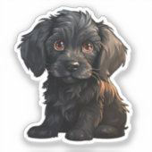 Cartoon-Hunde-Abbildung Aufkleber (Vorderseite)