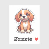 Cartoon-Hunde-Abbildung Aufkleber (Blatt)