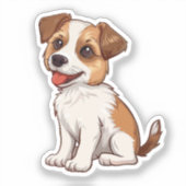 Cartoon-Hunde-Abbildung Aufkleber (Vorderseite)