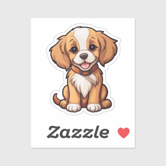 Cartoon-Hunde-Abbildung Aufkleber (Blatt)