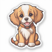 Cartoon-Hunde-Abbildung Aufkleber (Vorderseite)