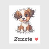 Cartoon-Hunde-Abbildung Aufkleber (Blatt)