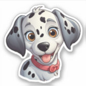 Cartoon-Hunde-Abbildung Aufkleber (Vorderseite)