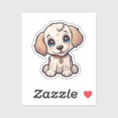Cartoon-Hunde-Abbildung Aufkleber (Blatt)