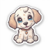 Cartoon-Hunde-Abbildung Aufkleber (Vorderseite)