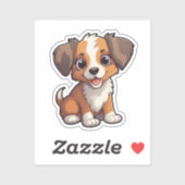 Cartoon-Hunde-Abbildung Aufkleber (Blatt)