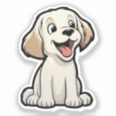 Cartoon-Hunde-Abbildung Aufkleber (Vorderseite)