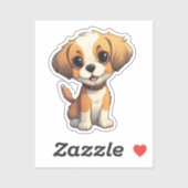 Cartoon-Hunde-Abbildung Aufkleber (Blatt)